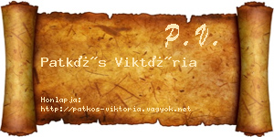 Patkós Viktória névjegykártya